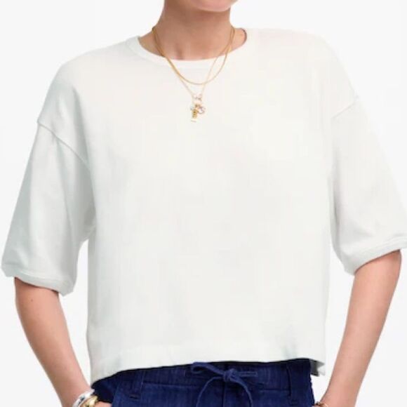 Madewell NWT Relaxed Boxy Tee in White Size XL 100% Cotton Jersey - Picture 1 of 11